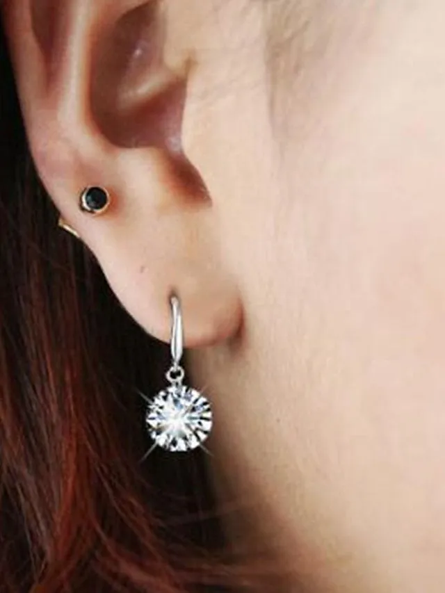 1 Pair Stud Earrings Drop Earrings For Women's AAA Cubic Zirconia Gift Daily Alloy Classic Fashion