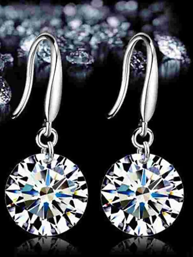 1 Pair Stud Earrings Drop Earrings For Women's AAA Cubic Zirconia Gift Daily Alloy Classic Fashion