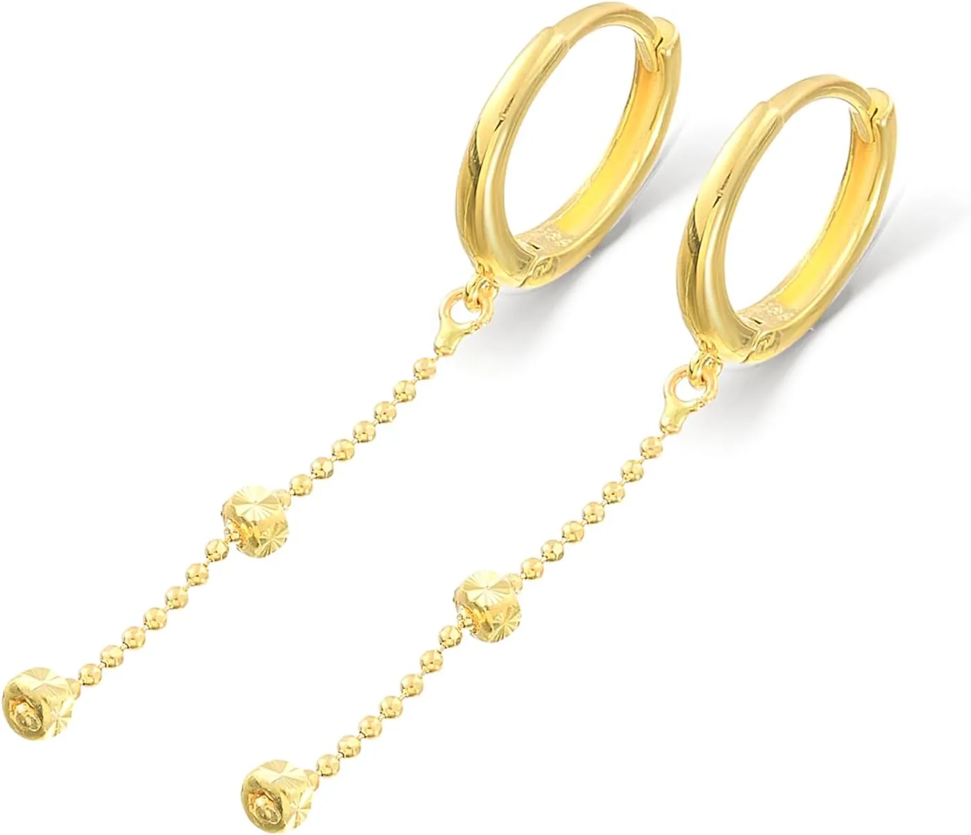 14K Gold Ball Earrings, Dainty initial Hoops Ball Earrings, 14K Solid Gold Ball Earrings, Hoops Earrings, Minimalist Ball Earrings, Birthday Gift