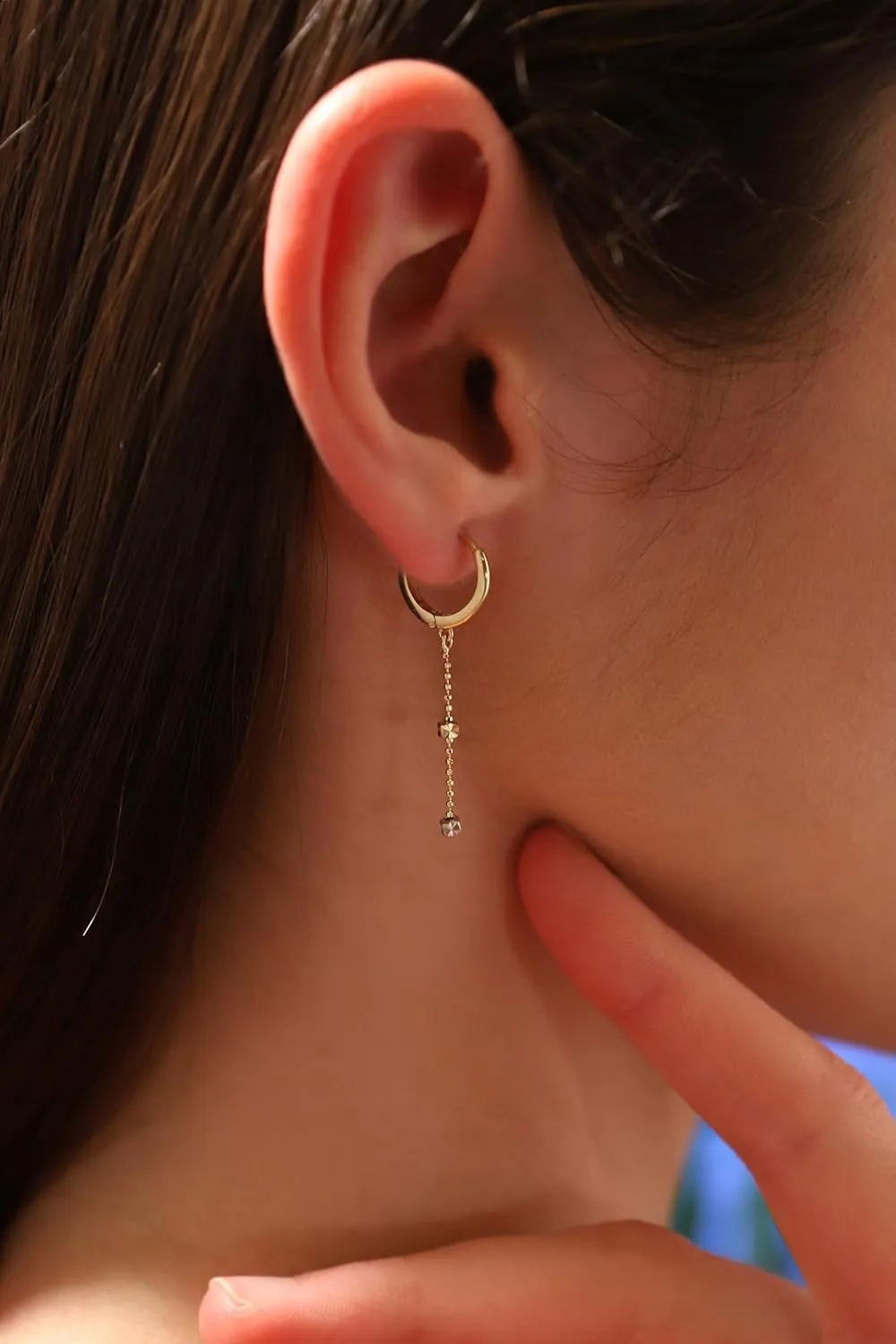 14K Gold Ball Earrings, Dainty initial Hoops Ball Earrings, 14K Solid Gold Ball Earrings, Hoops Earrings, Minimalist Ball Earrings, Birthday Gift