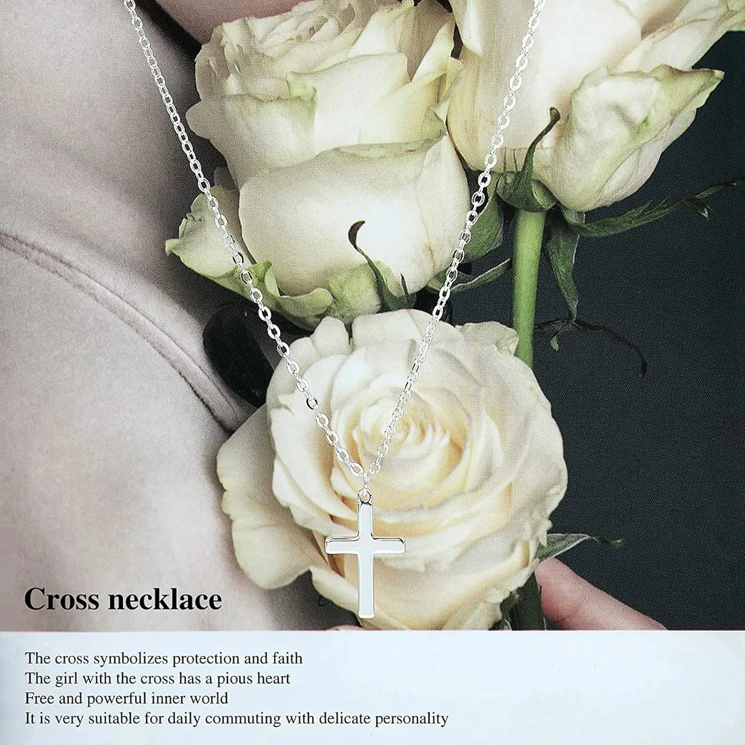 14K Gold Plated/Sterling Silver Cross Necklace for Women Dainty Tiny/Simple/Mini/Classic/Double CZ/Pearl set Cross Pendant Necklace Jewelry Gifts for Women