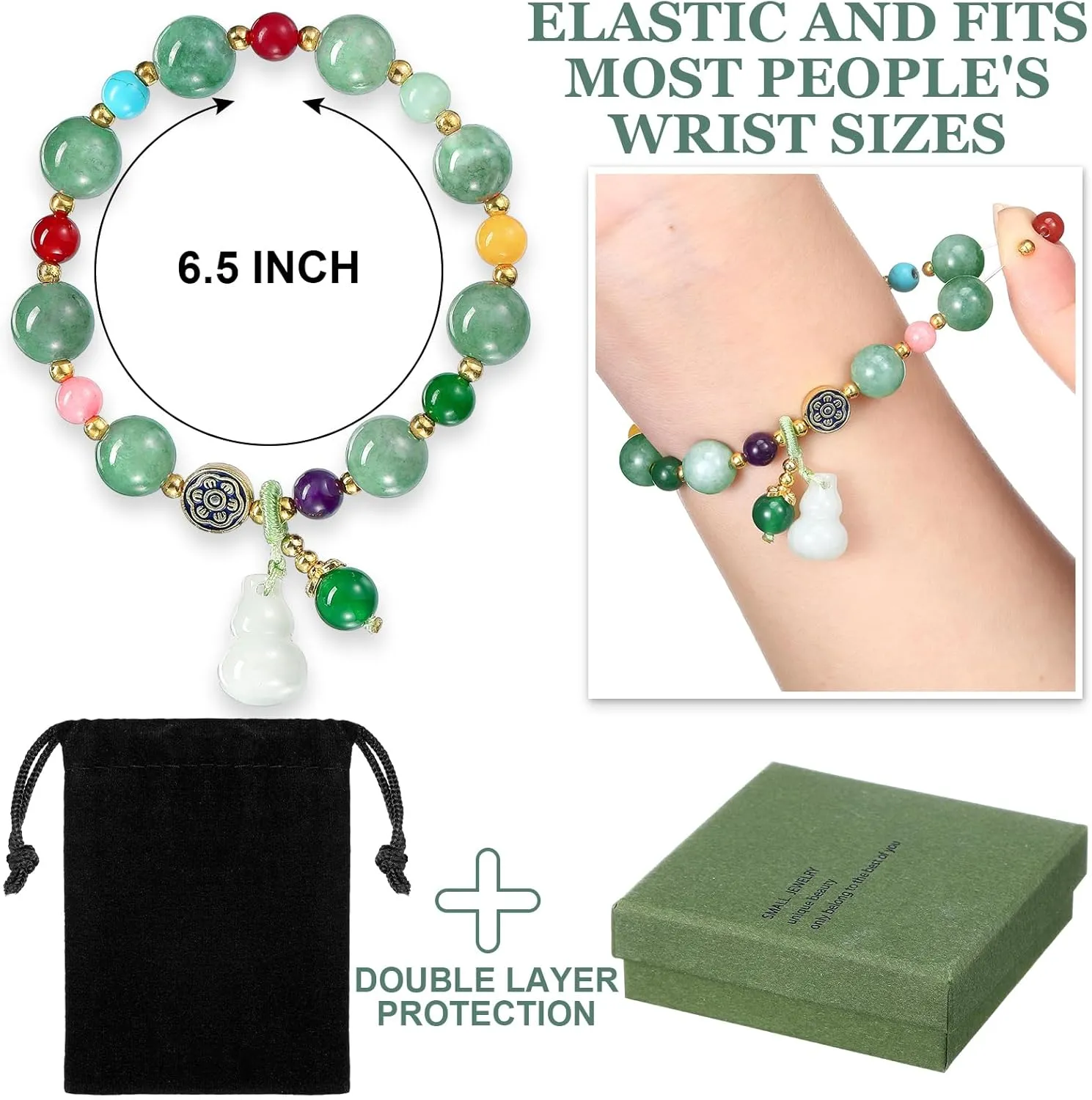2.4 Inch Natural Jade Bangle Bracelet for Women Elegant Jade Bangle Bracelet with Jewelry Box Good Luck Jewelry Gift