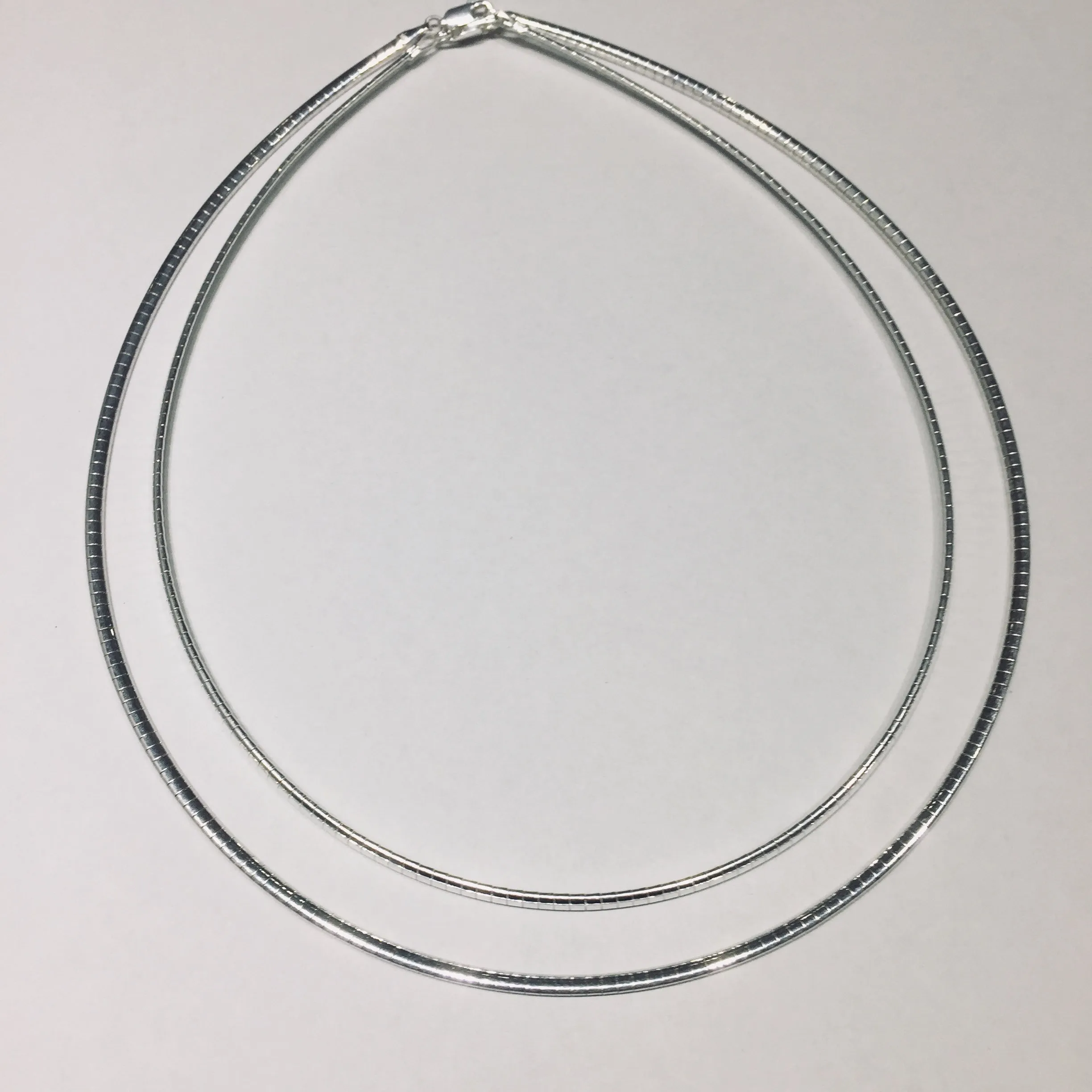 2.5 mm Silver Flat Omega Choker