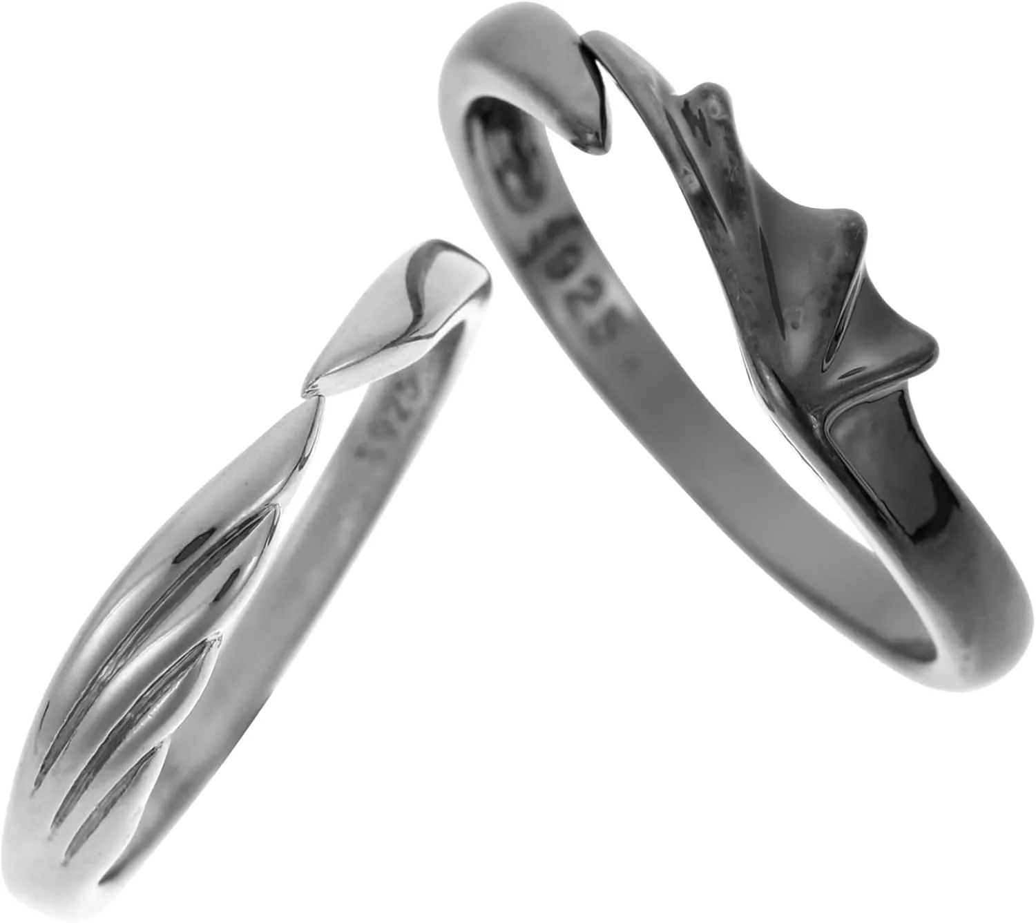 2pcs Angel Devil Couple Adjustable Opening Fashion Jewelry for Unique Design Lightweight Versatile Colors for Men and Women Matching for Couples