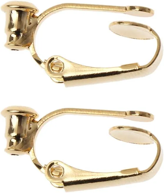 2Pcs Clip-on Earring Converter with Easy Open Loop for Earring and Turn Any Studs Or Pierced Into Clip On Earring