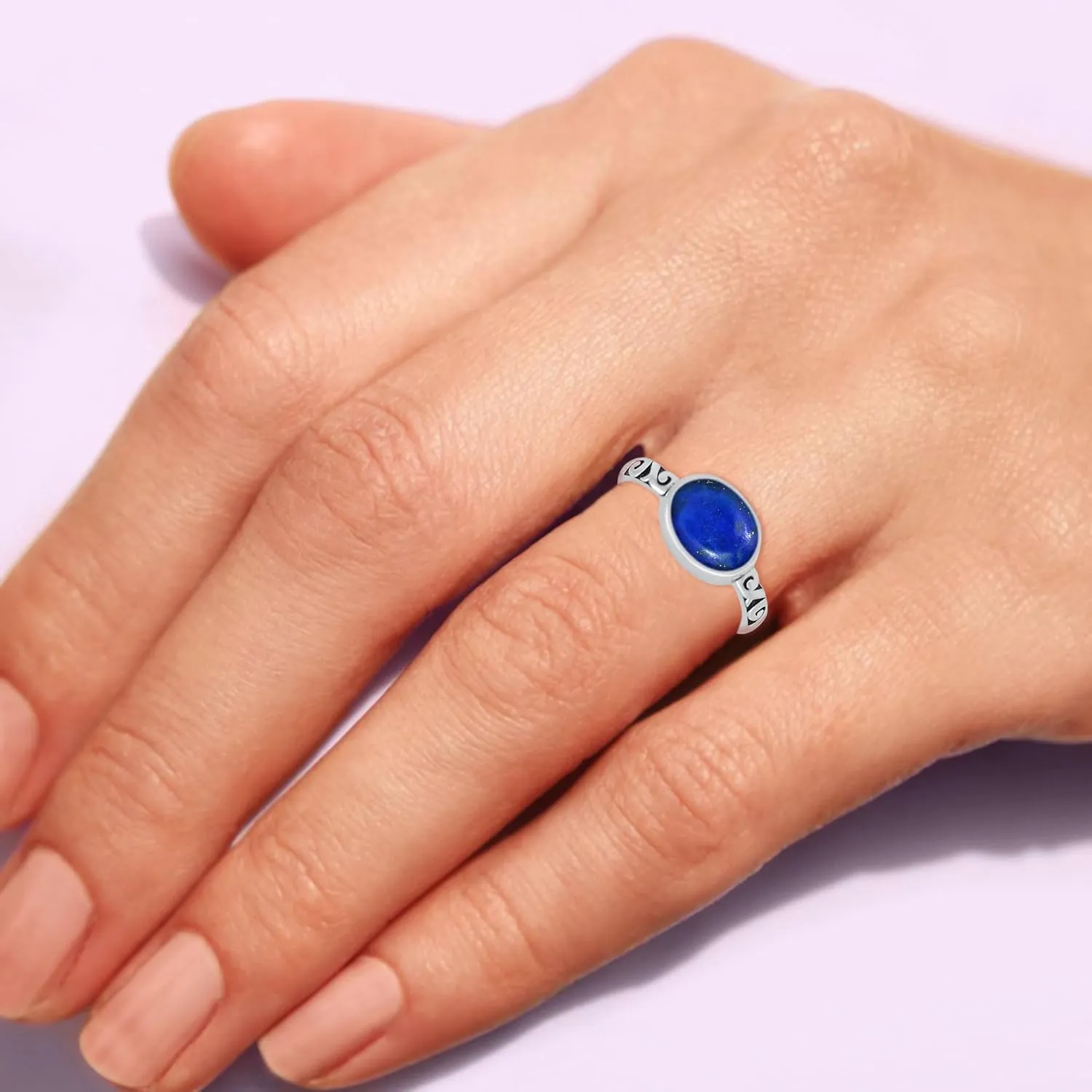3.10Cts Oval Shaped Natural Gemstone Rings For Women, Birthstone Ring Jewelry Gift For Women Mom Wife
