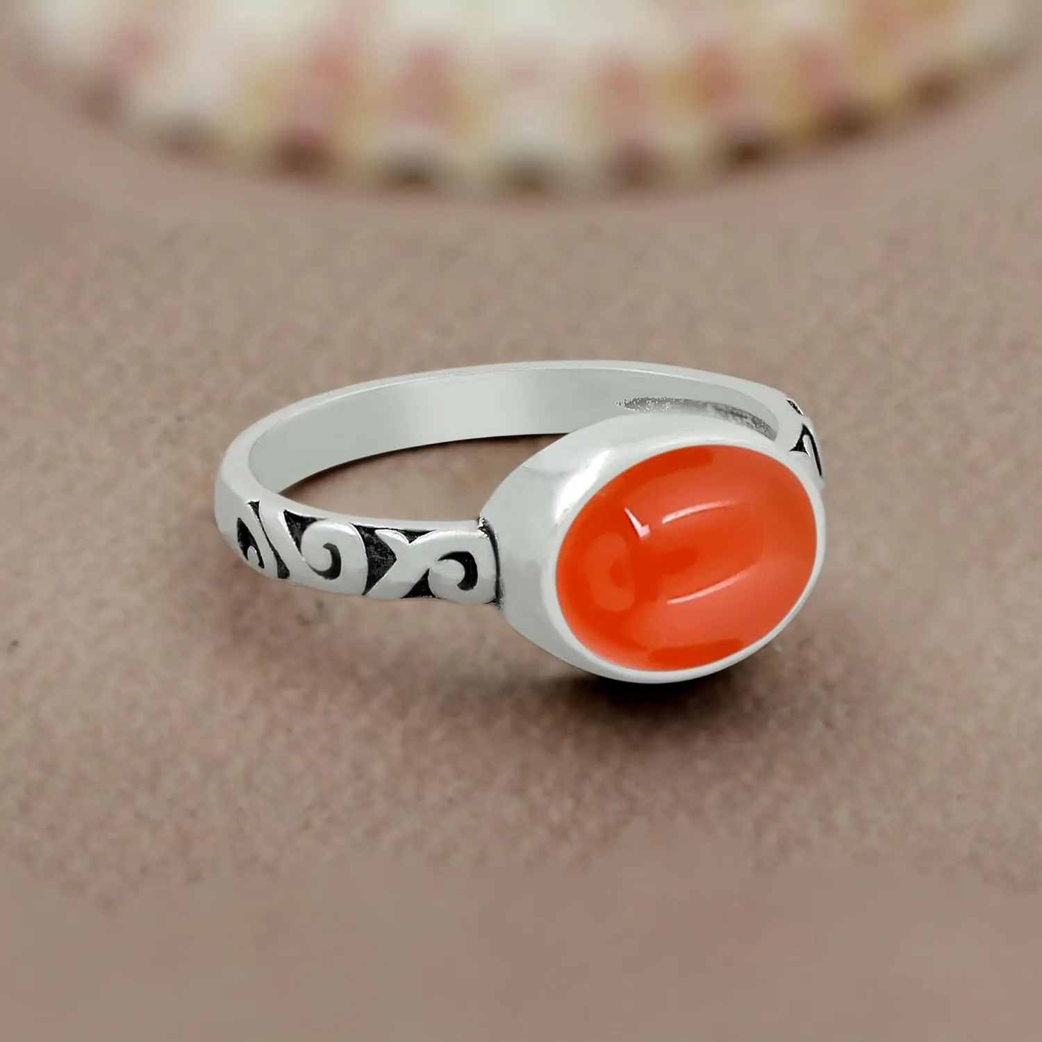 3.10Cts Oval Shaped Natural Gemstone Rings For Women, Birthstone Ring Jewelry Gift For Women Mom Wife