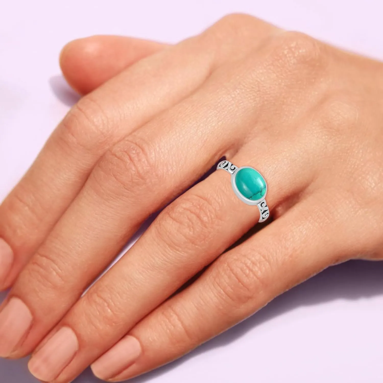 3.10Cts Oval Shaped Natural Gemstone Rings For Women, Birthstone Ring Jewelry Gift For Women Mom Wife