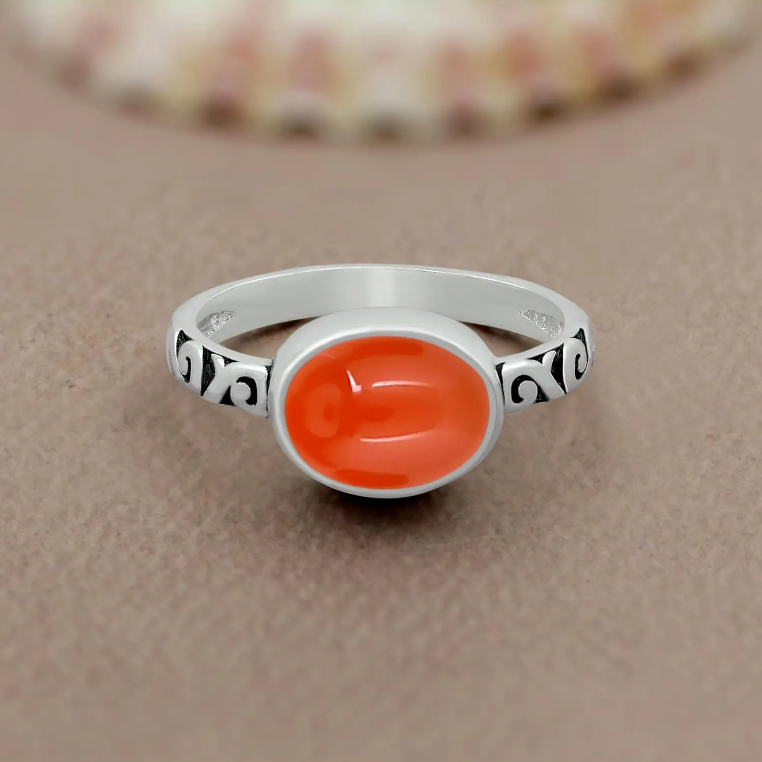 3.10Cts Oval Shaped Natural Gemstone Rings For Women, Birthstone Ring Jewelry Gift For Women Mom Wife