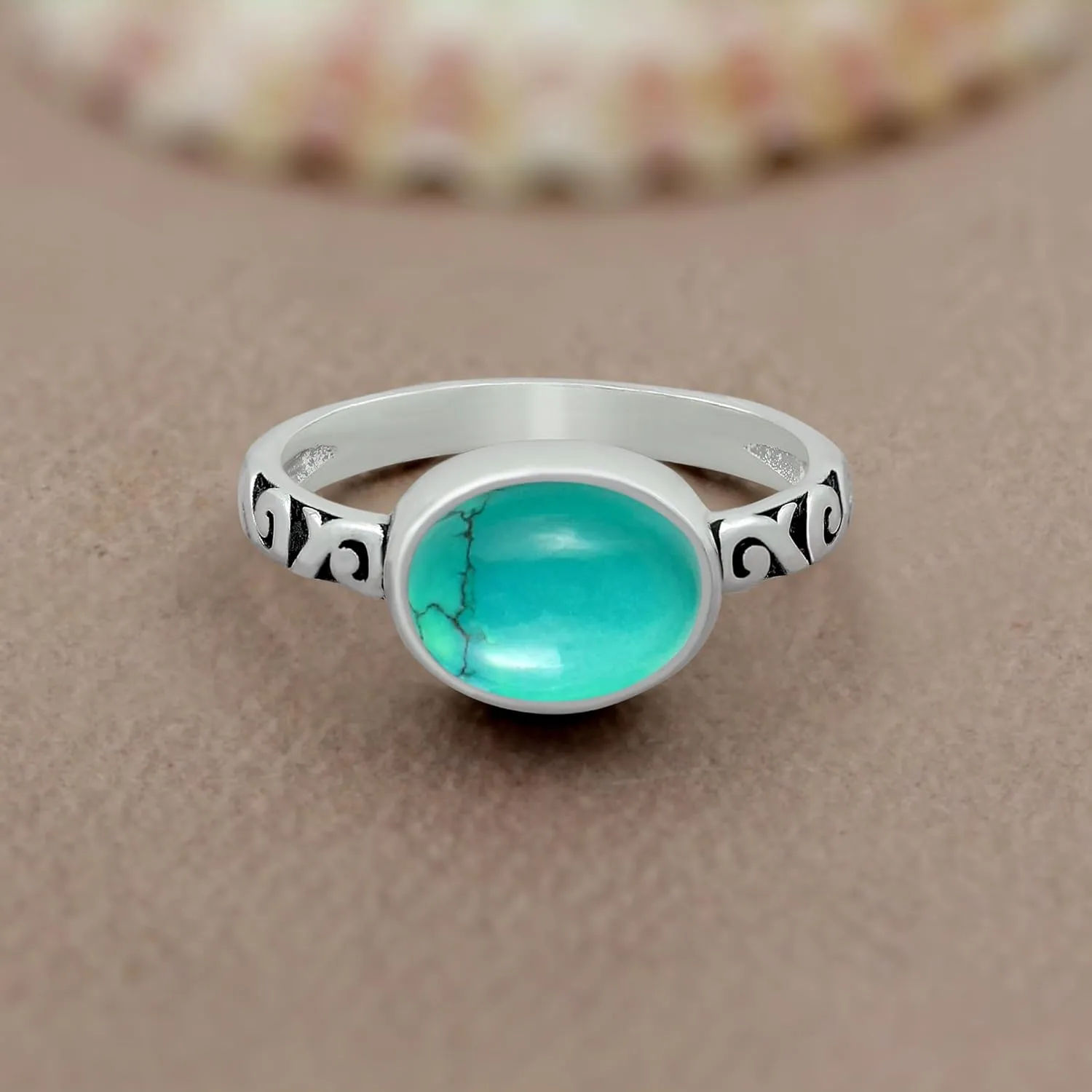 3.10Cts Oval Shaped Natural Gemstone Rings For Women, Birthstone Ring Jewelry Gift For Women Mom Wife