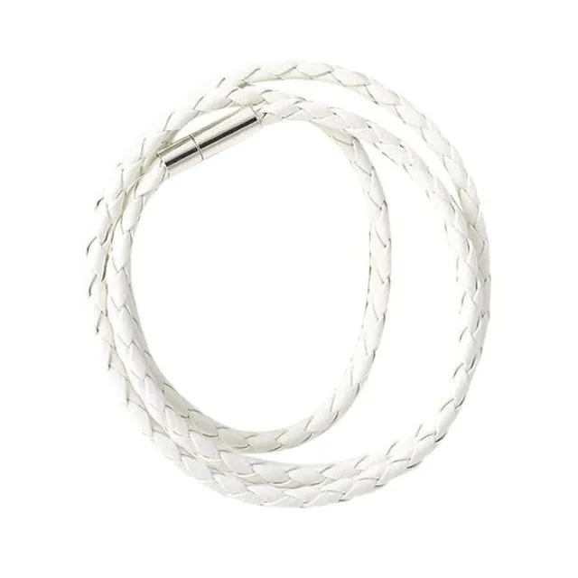 35cm New Men Fashion Leather Bracelets Charm Bangle