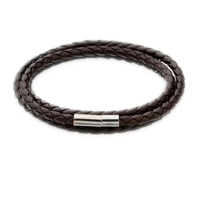 35cm New Men Fashion Leather Bracelets Charm Bangle