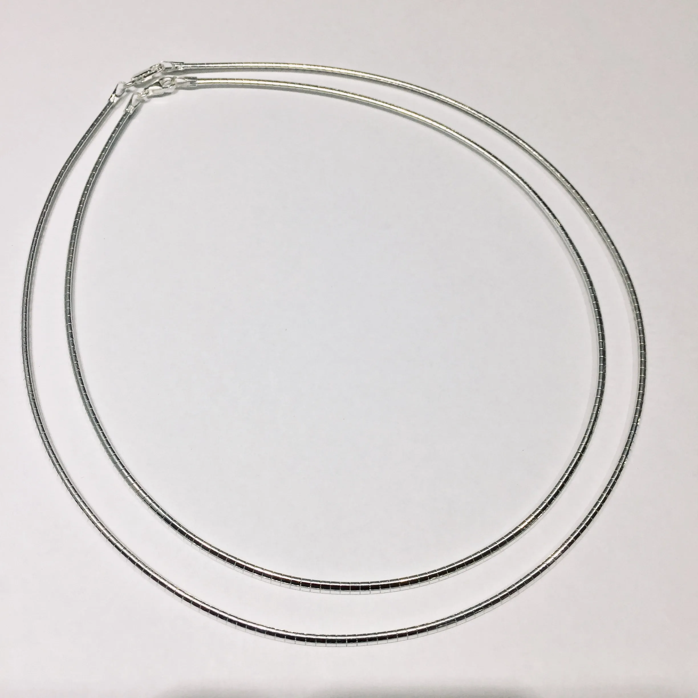 3mm Silver Flat Omega Choker