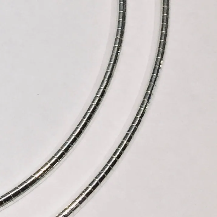 3mm Silver Flat Omega Choker