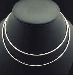 3mm Silver Flat Omega Choker