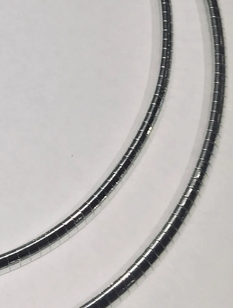 4 mm Silver Flat Omega Choker