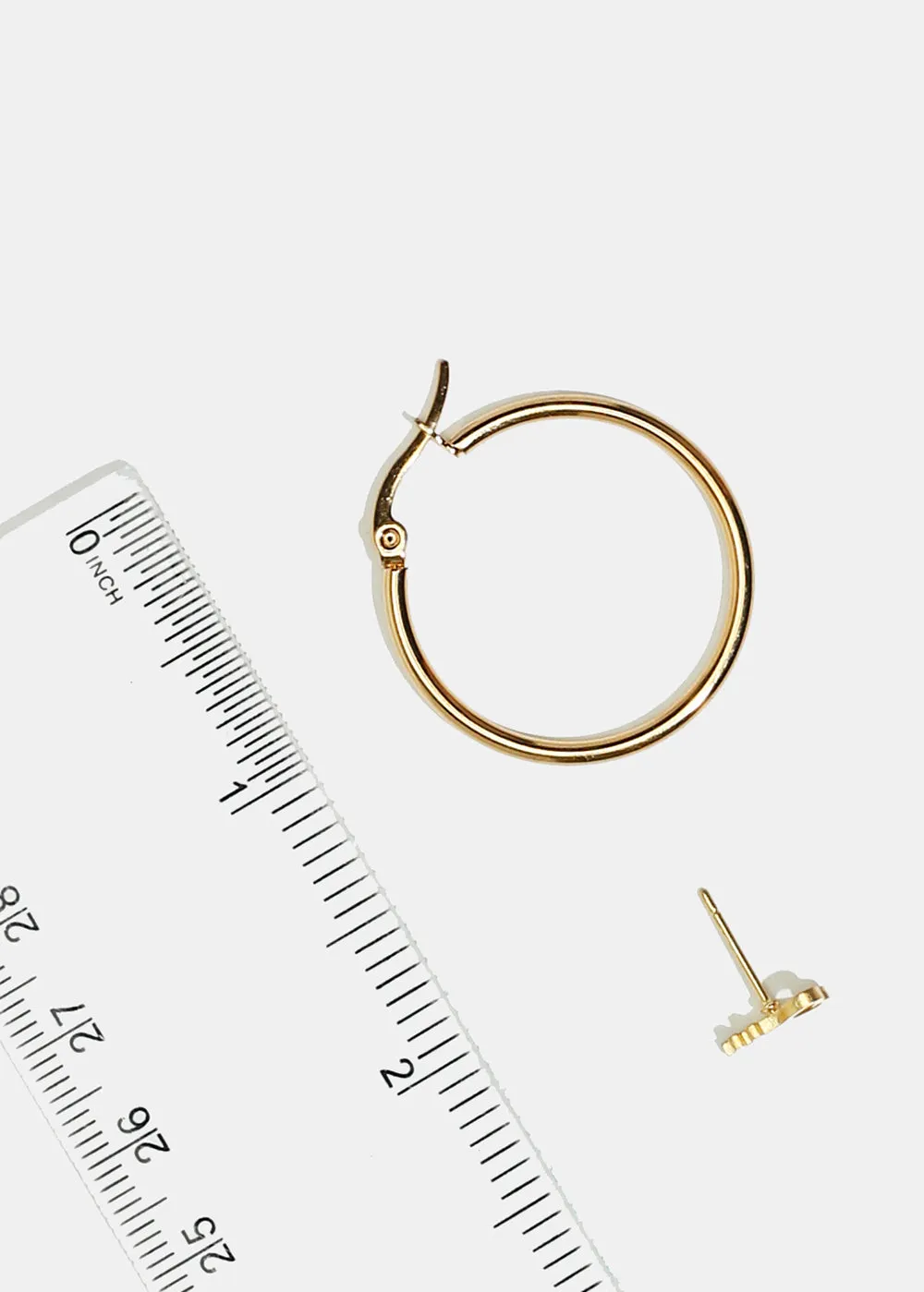 4-Piece Stud & Hoop Earrings
