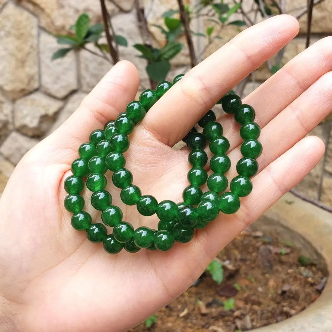 Adabele 1pc Natural Stretch Gemstone Bracelet 8mm (0.31") Bead 7 Inch to 8.5 inch Healing Crystal Energy Quartz Chakra Jewelry Women Men Birthday Gift