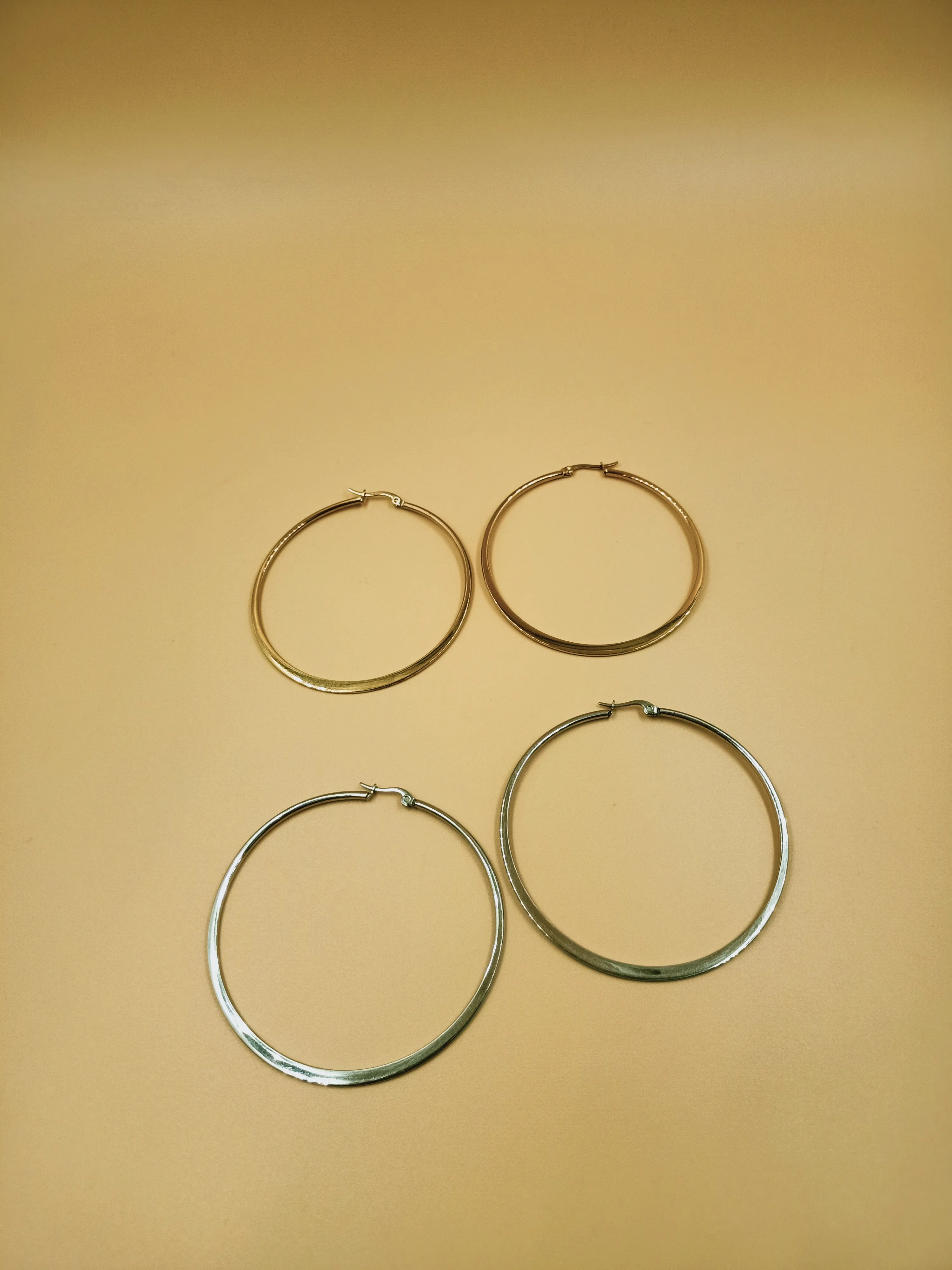 Ale Large Hoops in Silver Tone