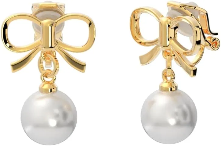 Aloha Earrings Simulated Pearl Clip On Stud Earrings