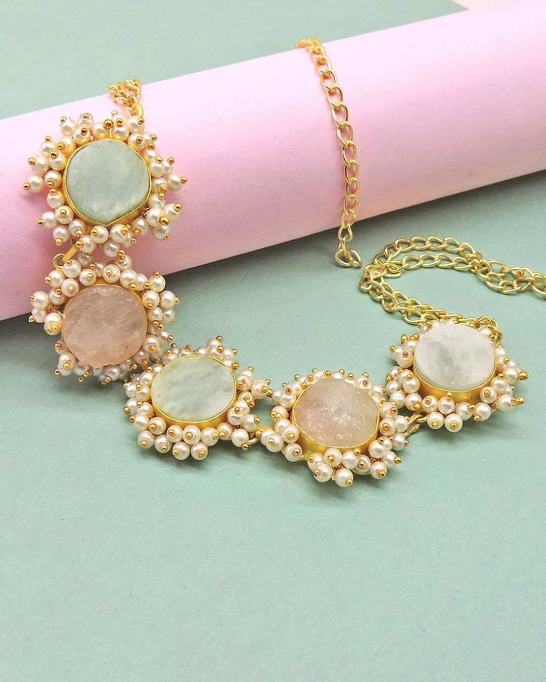 Amazonite & Rose Bloom Choker