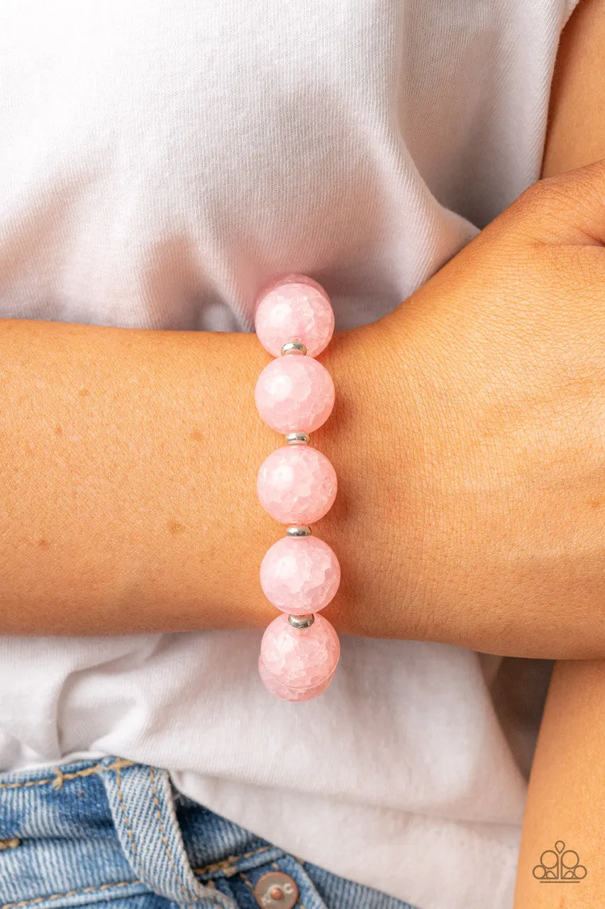 Arctic Affluence - Pink - Paparazzi Stretchy Bracelet