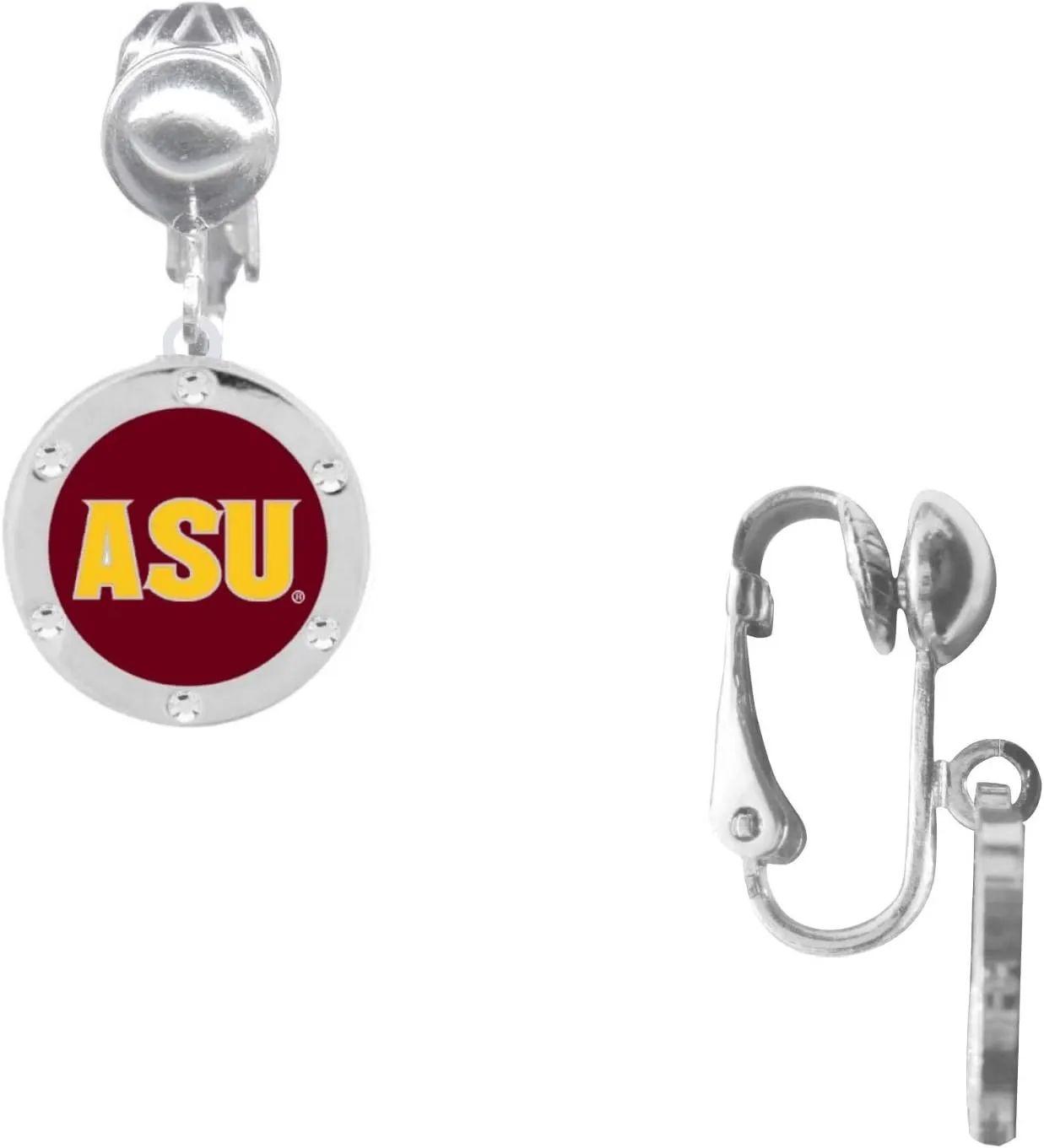 Arizona State Crystal Earrings CLIP-ON