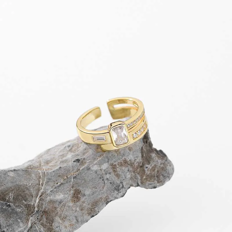Asscher Cut  Personalized Open Ring