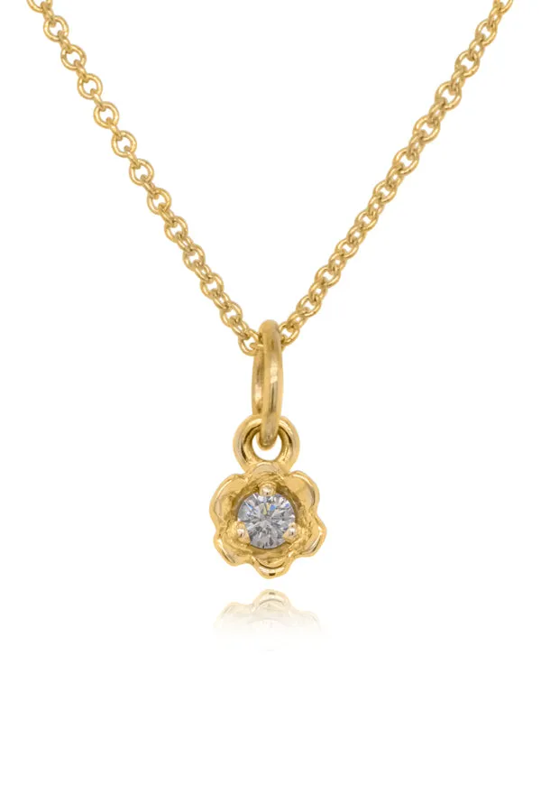 Barnacles ~ 2.5mm Gold Diamond Pendant