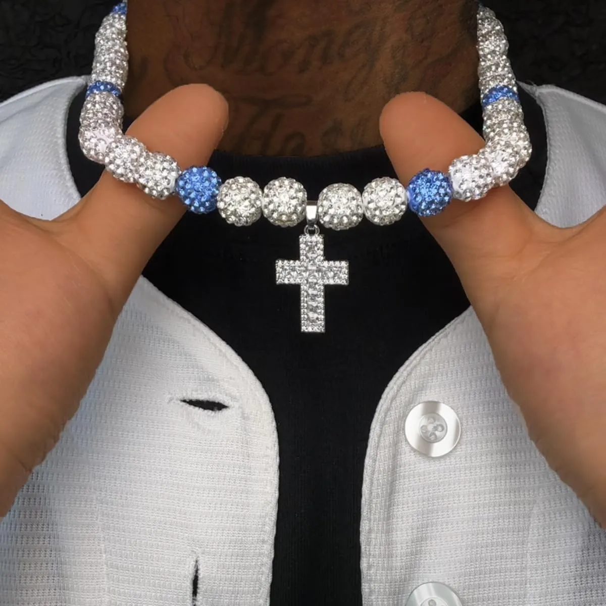 Baseball Necklaces for Boys & Mens - 16 Inch Rhinestone Bead Necklace, 18-20 Inch Baseball Cross Necklaces, Athletic-Inspired Baseball Jewelry for Team Lovers Fans