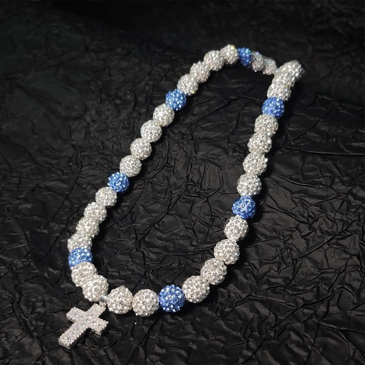 Baseball Necklaces for Boys & Mens - 16 Inch Rhinestone Bead Necklace, 18-20 Inch Baseball Cross Necklaces, Athletic-Inspired Baseball Jewelry for Team Lovers Fans