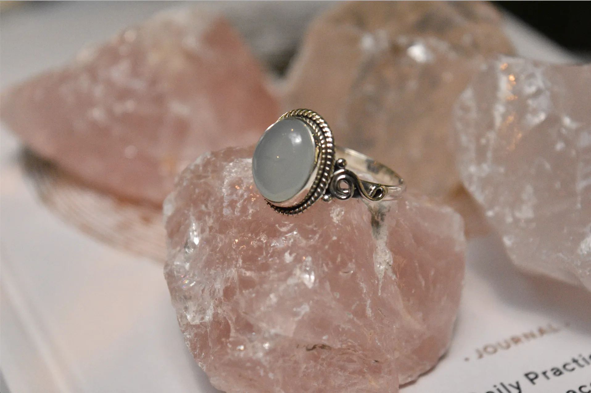 Chalcedony Kala Ring (US 7 & 8)