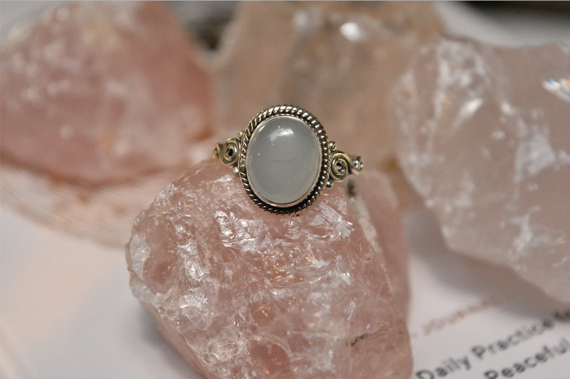 Chalcedony Kala Ring (US 7 & 8)