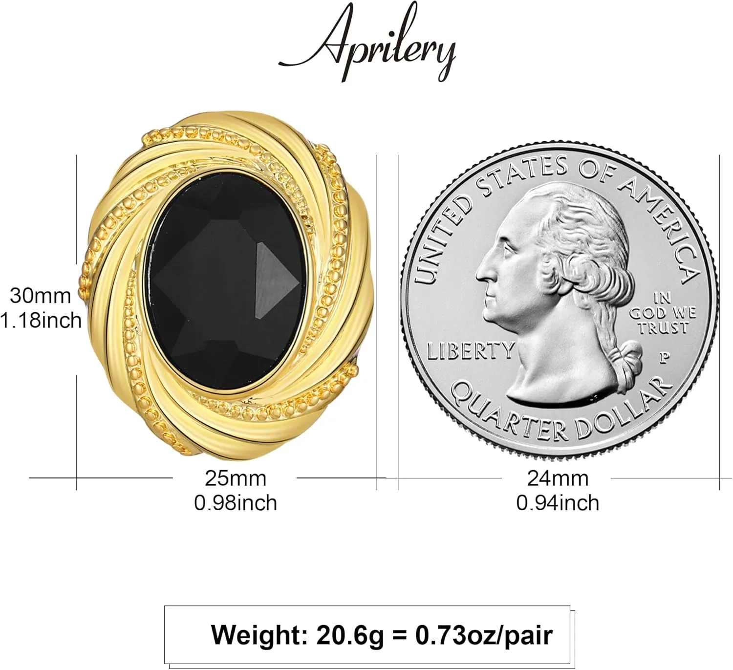 Chunky Gold Geometric Stud Earrings Trendy Vintage 14K Gold Plated Black Cubic Zirconia Statement Cocktail Earrings Dupes Jewelry for Women