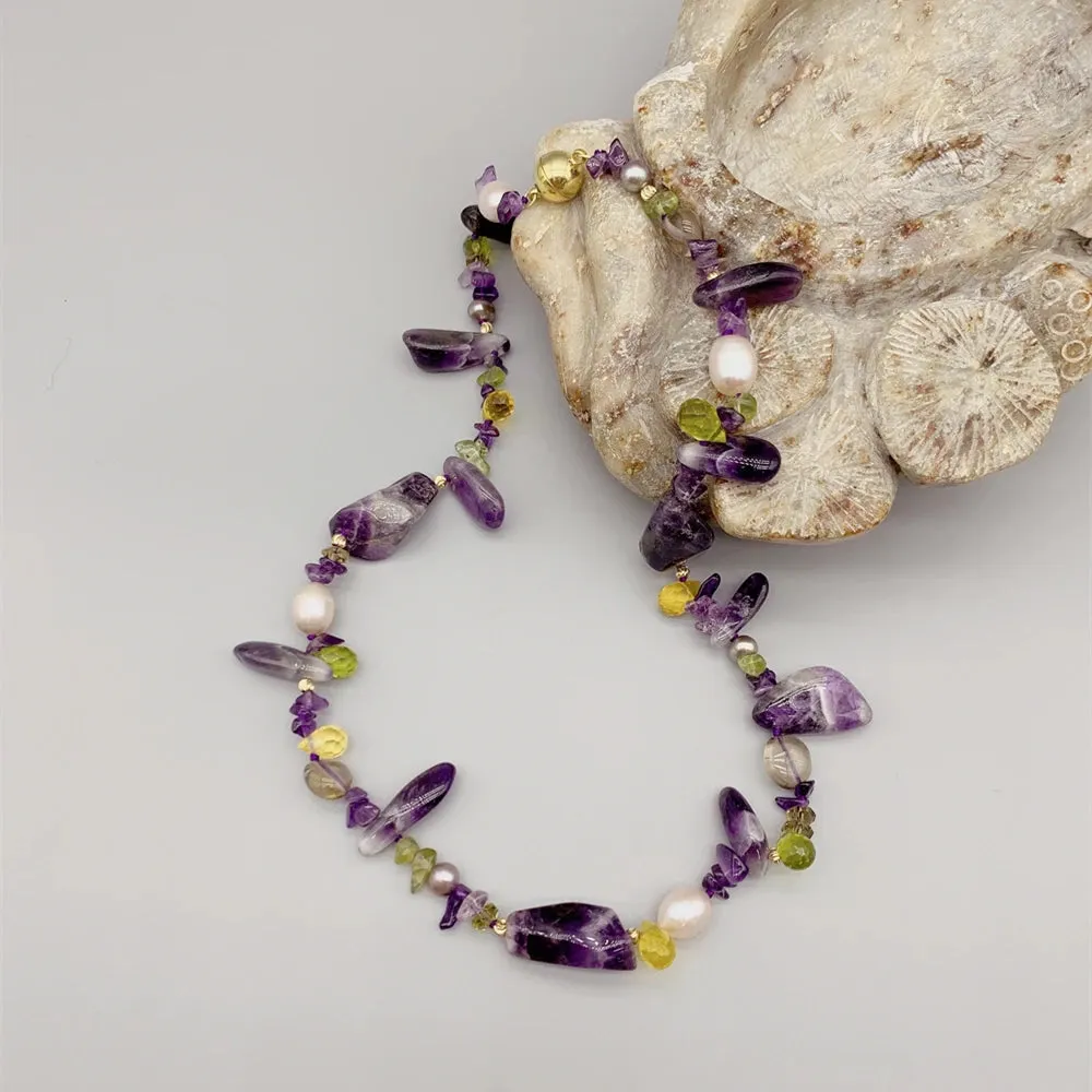 Citrine & Amethyst Necklace
