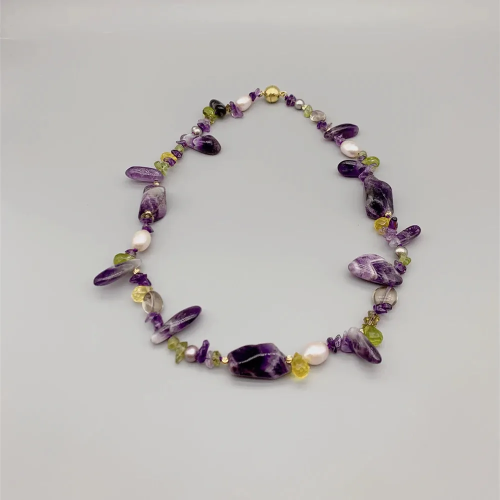 Citrine & Amethyst Necklace