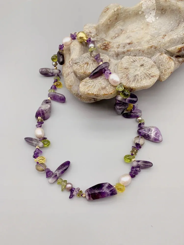 Citrine & Amethyst Necklace