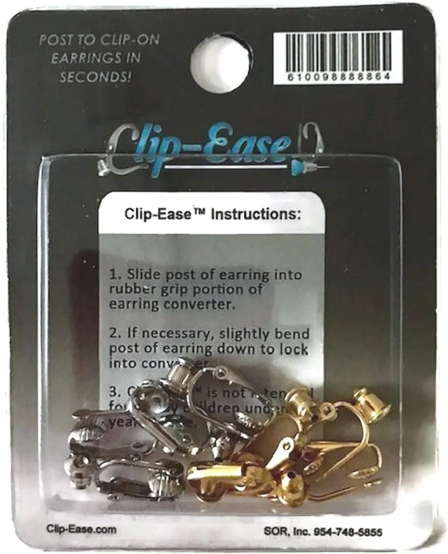 Clip-on Earring Converter. Four Pair! Turn Any Post or Stud Earring Into a Clip-on Earring!