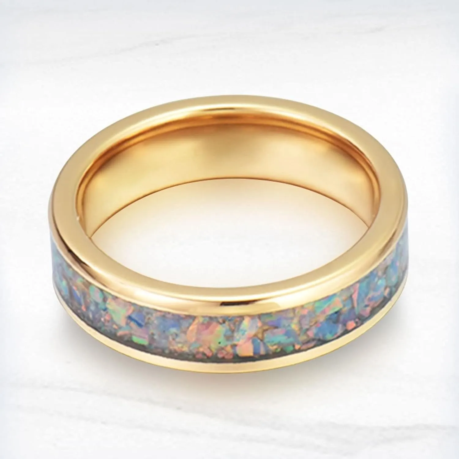 Couple Rings Custom Couples Rings Promise Ring,Anniversary Ring Stainless Steel 8MM Gold Ring with Round Rings Couple