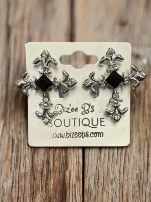 Cross Clip On Earrings