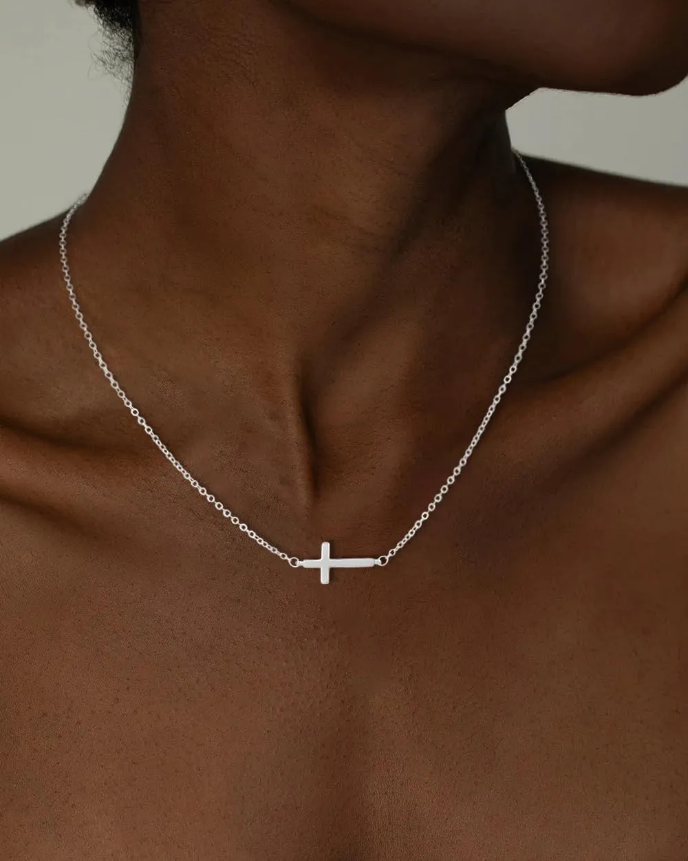 Cross Necklace for Women Dainty 14K Gold Plated/Sterling Silver Cross Pendant Simple Cute Necklaces for Women Trendy Gold Jewelry