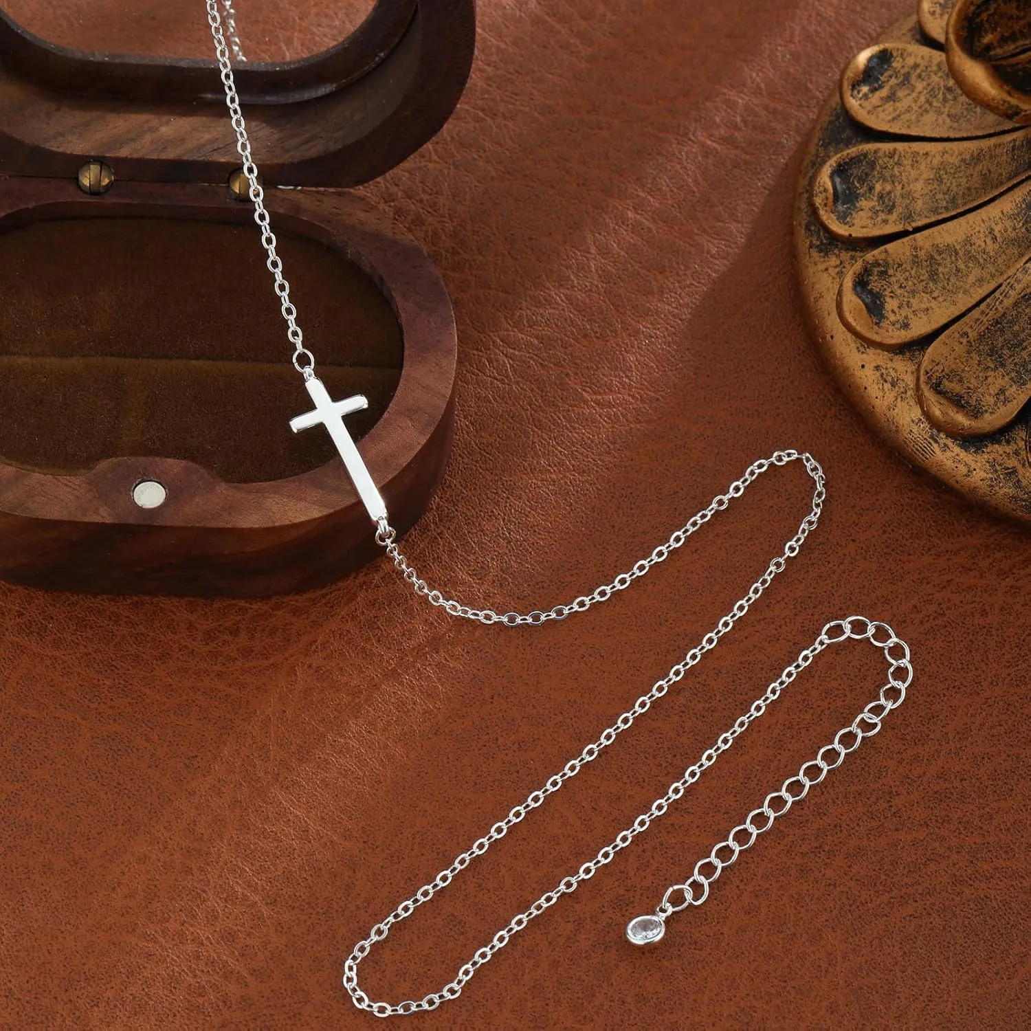 Cross Necklace for Women Dainty 14K Gold Plated/Sterling Silver Cross Pendant Simple Cute Necklaces for Women Trendy Gold Jewelry