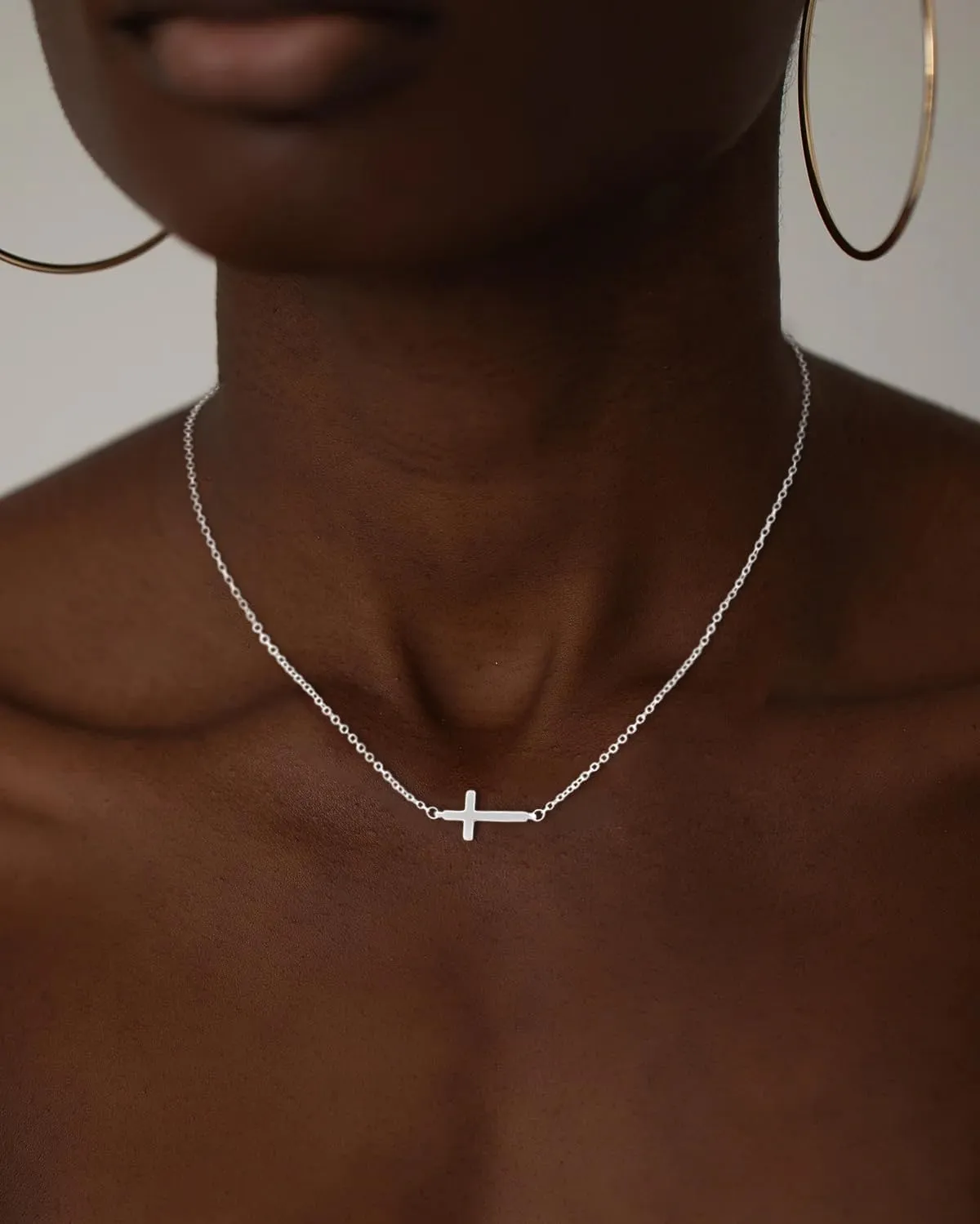 Cross Necklace for Women Dainty 14K Gold Plated/Sterling Silver Cross Pendant Simple Cute Necklaces for Women Trendy Gold Jewelry
