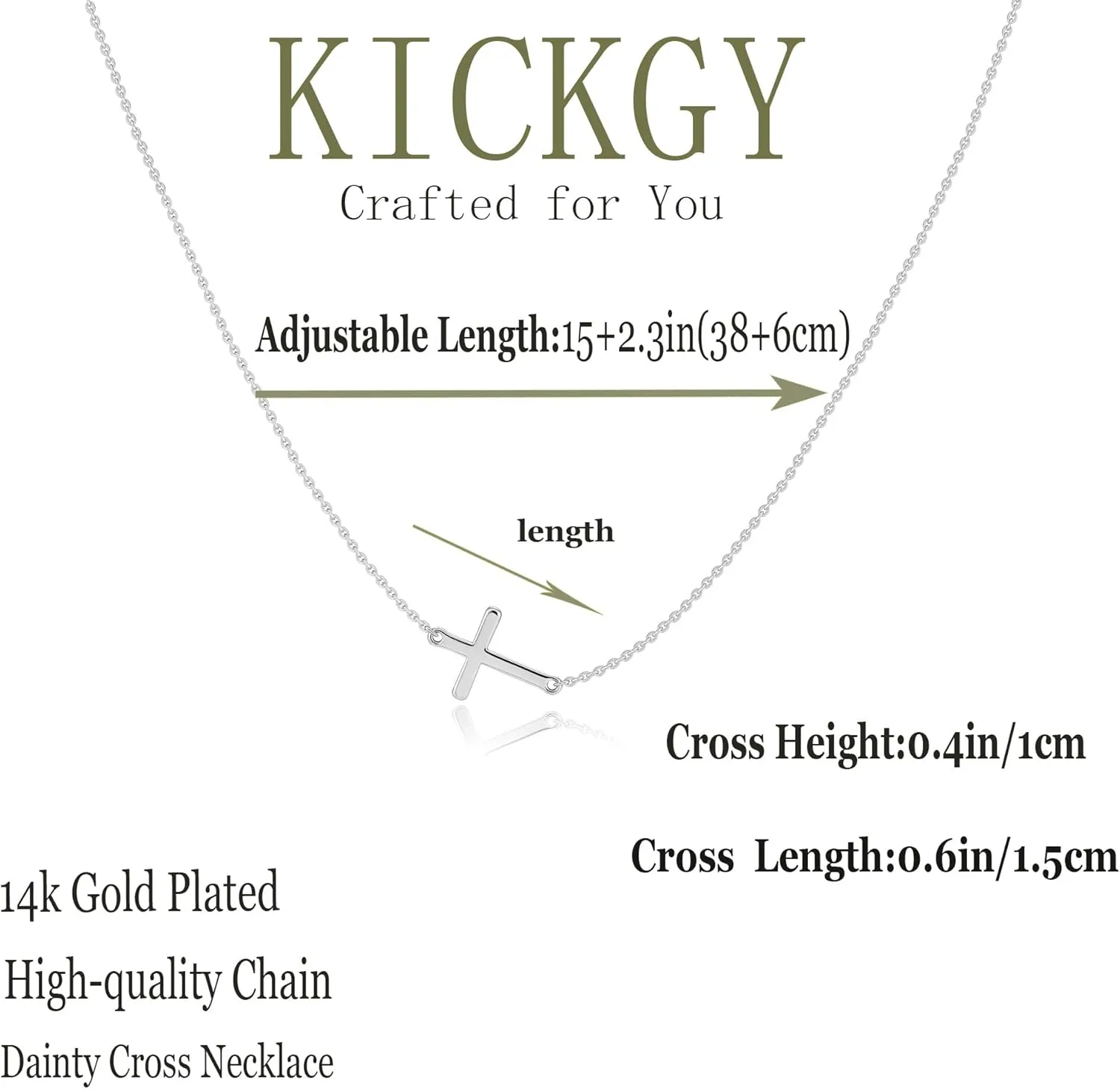 Cross Necklace for Women, Small 14K Gold Plated Cross Pendant Necklace Dainty Gold Cross Necklace Cute Cross Choker Necklace Simple Gold Charm Necklace for Women Trendy Jewelry Gifts