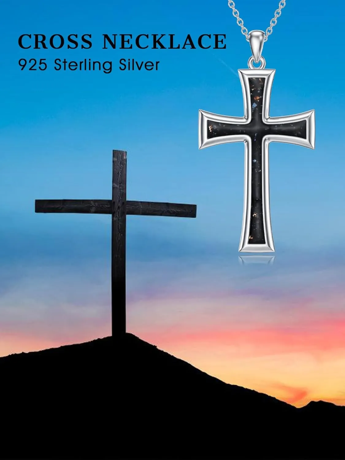Cross Necklaces for Women 925 Sterling Silver Cross Pendant Christmas Religious Jewelry Gifts