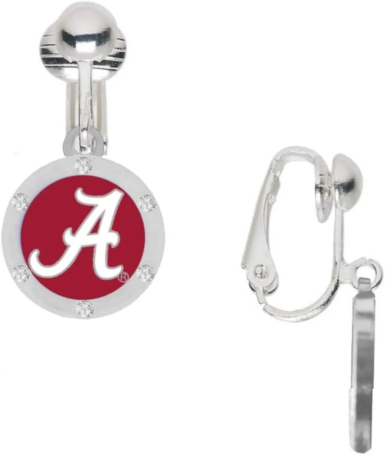 Crystal Clip-On Earrings - White, Women's, Clip-On Earring Lovers