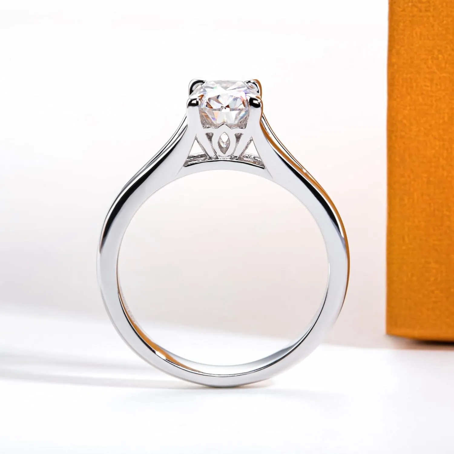 Cushion/Radiant Cut Moissanite Engagement Rings for Women 2/2.634cttw D Color VVS1 Clarity 925 Sterling Silver Wedding Promise Anniversary Rings with Certificate