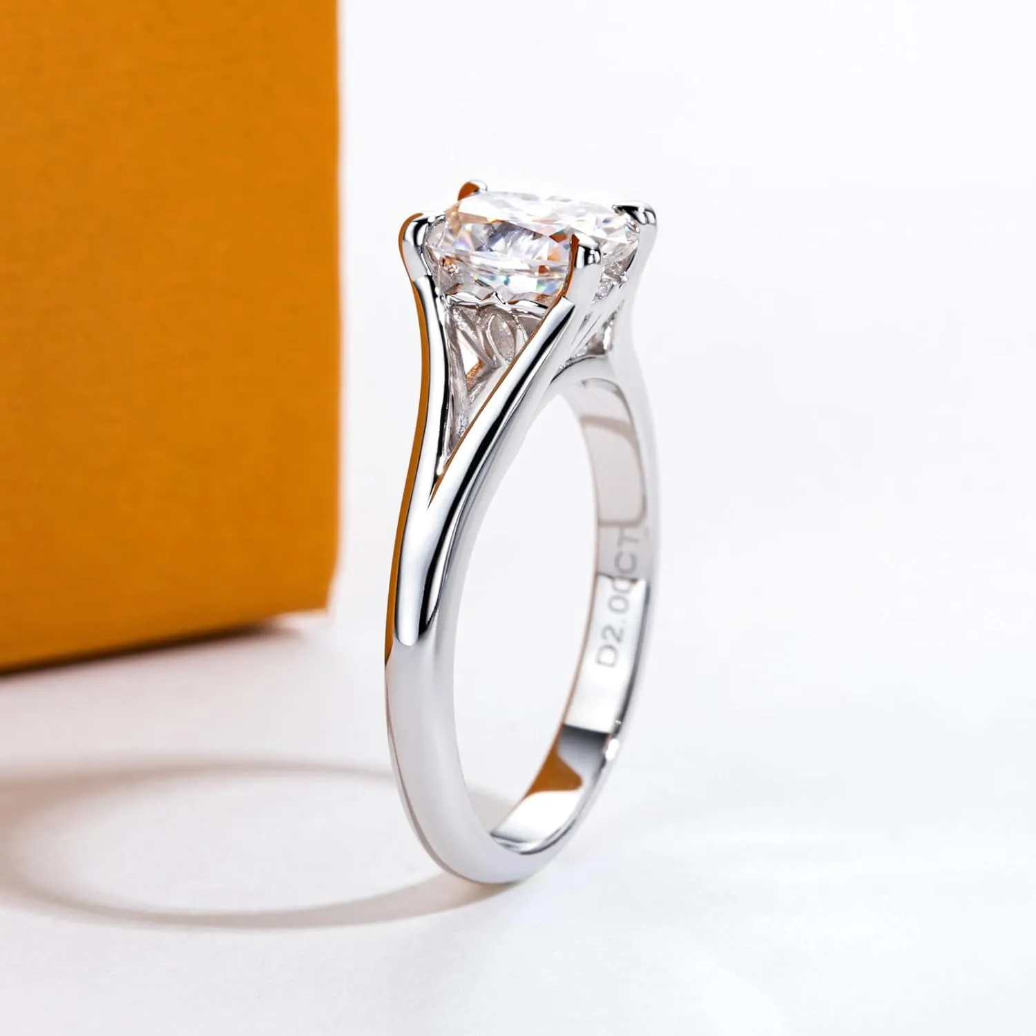 Cushion/Radiant Cut Moissanite Engagement Rings for Women 2/2.634cttw D Color VVS1 Clarity 925 Sterling Silver Wedding Promise Anniversary Rings with Certificate