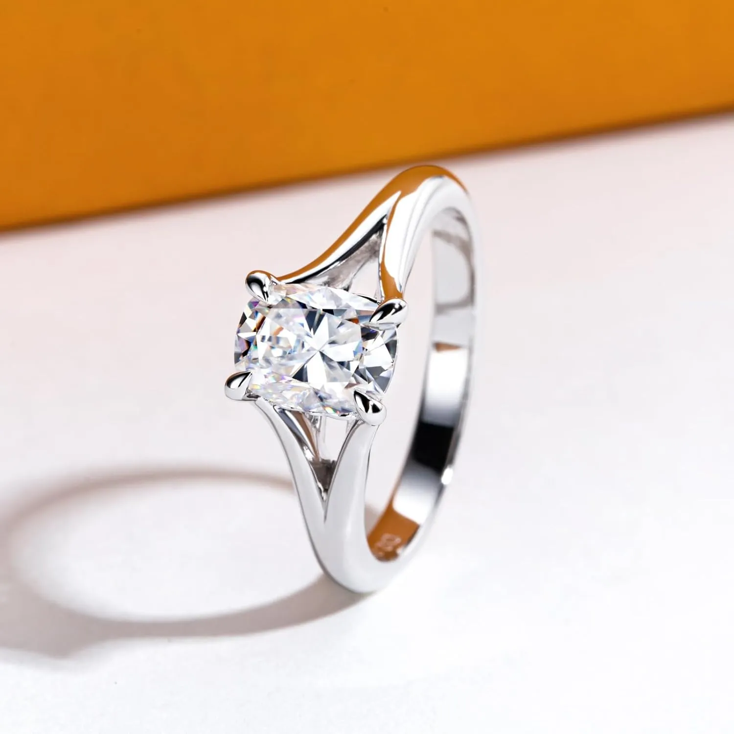 Cushion/Radiant Cut Moissanite Engagement Rings for Women 2/2.634cttw D Color VVS1 Clarity 925 Sterling Silver Wedding Promise Anniversary Rings with Certificate