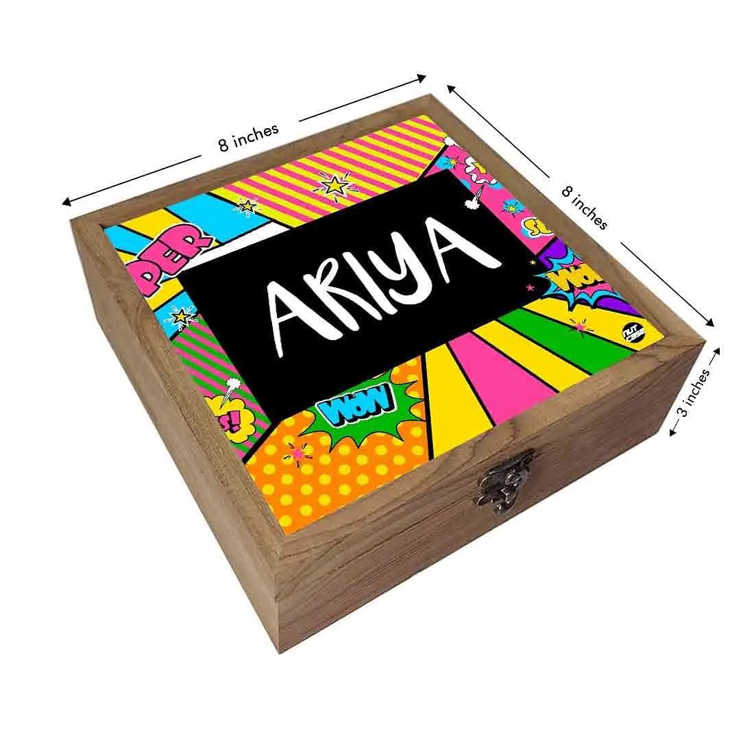 Customized Wooden Jewelry Containers Box - Comic Style
